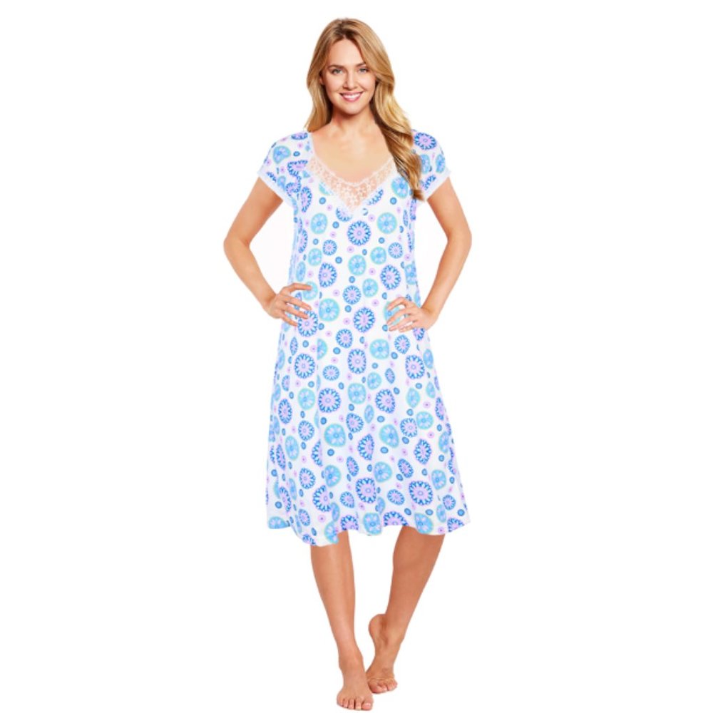 Womens Nightgowns Sexy Soft Pajama Lace Trim Nightgown Spring M L XL XXL NWT 803